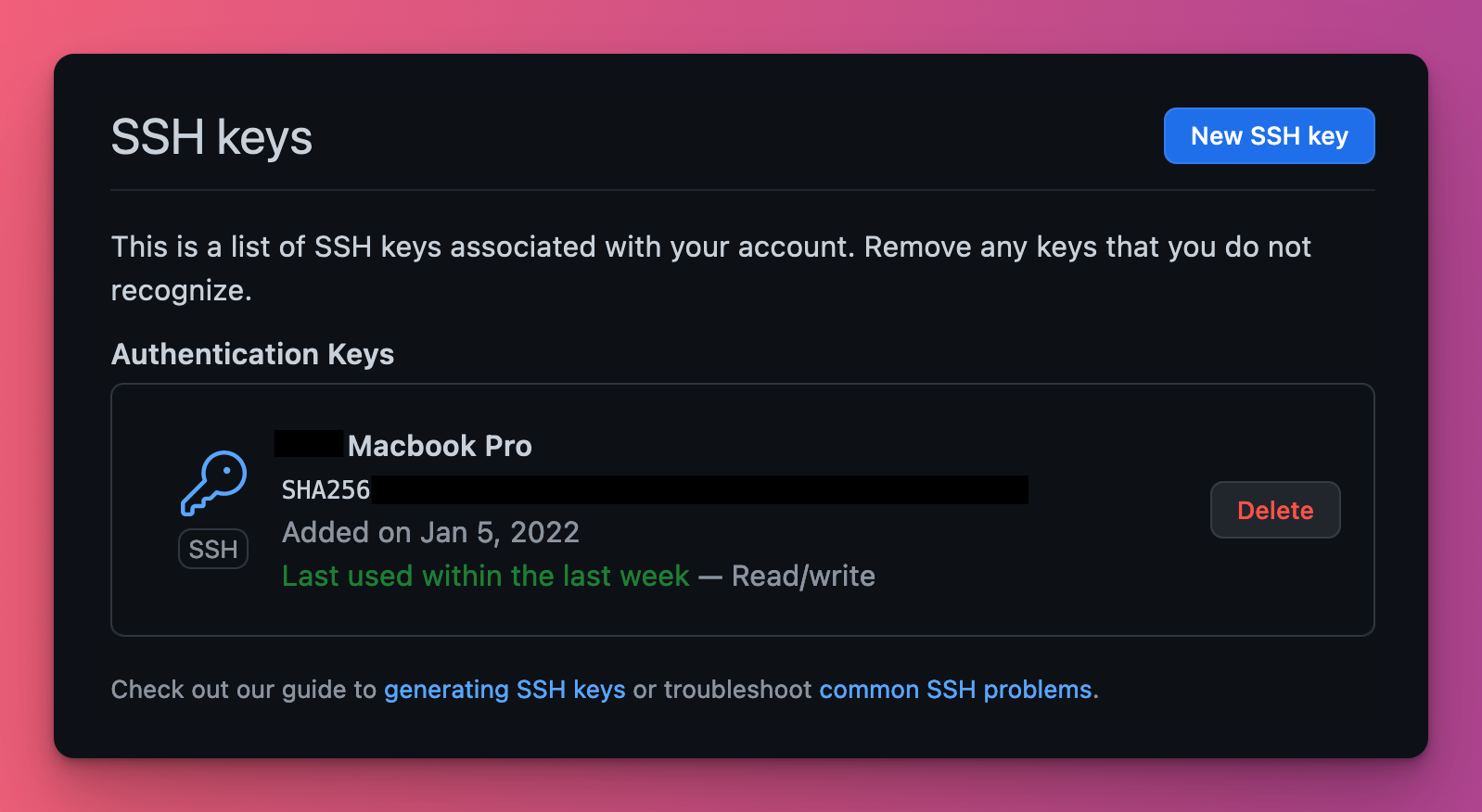 Github SSH Keys